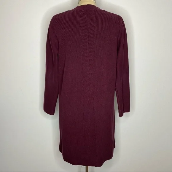 J. Jill Burgundy Duster Cardigan - Picture 2 of 10